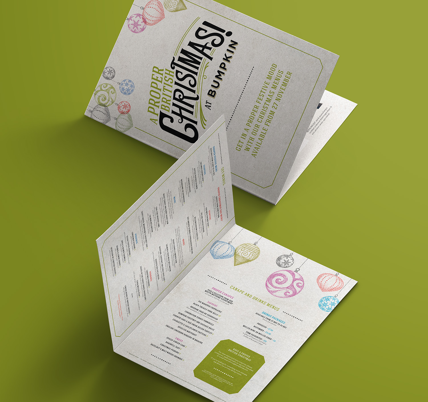 Restaurant Christmas menu design