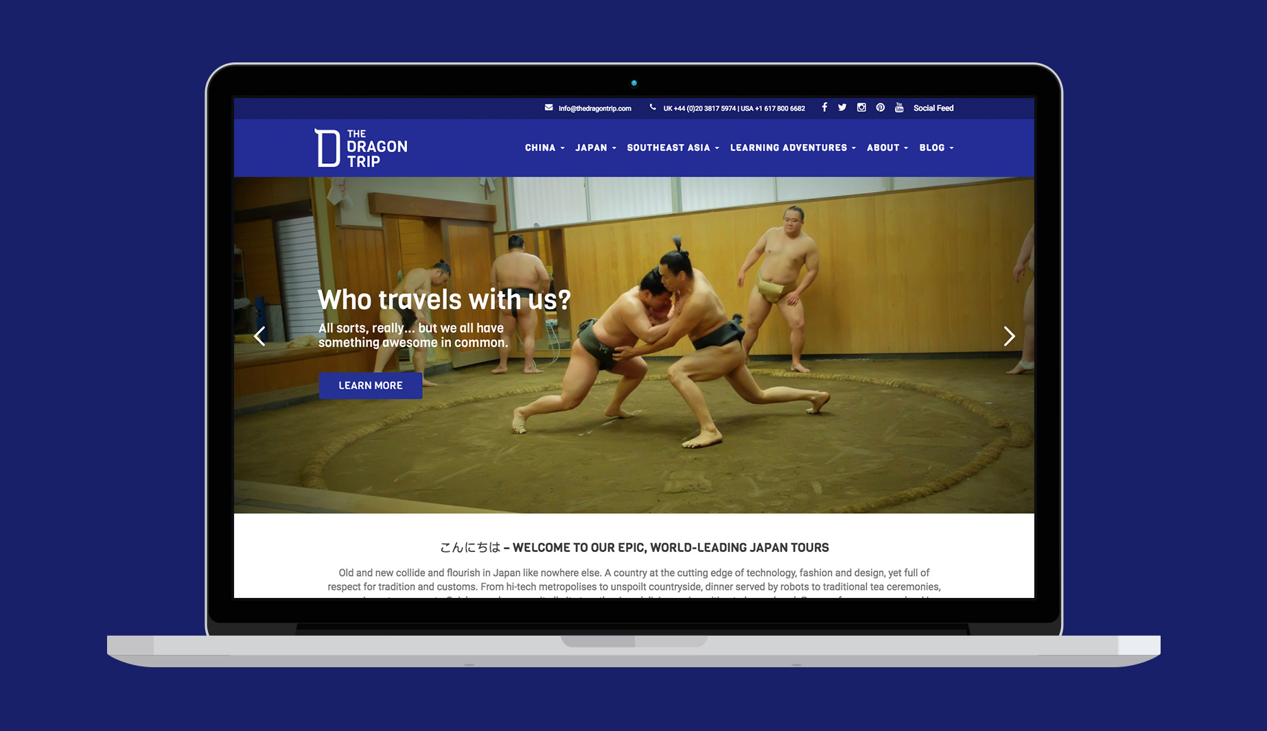 The Dragon Trip website design and build