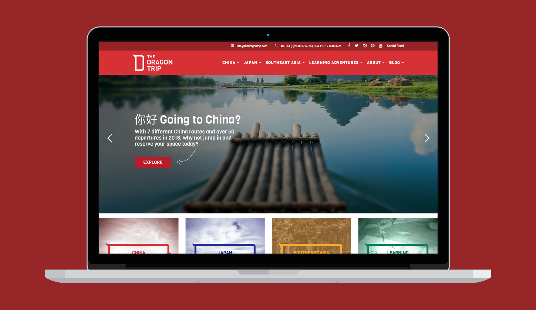 The Dragon Trip website design and build The Dragon Trip website design and build