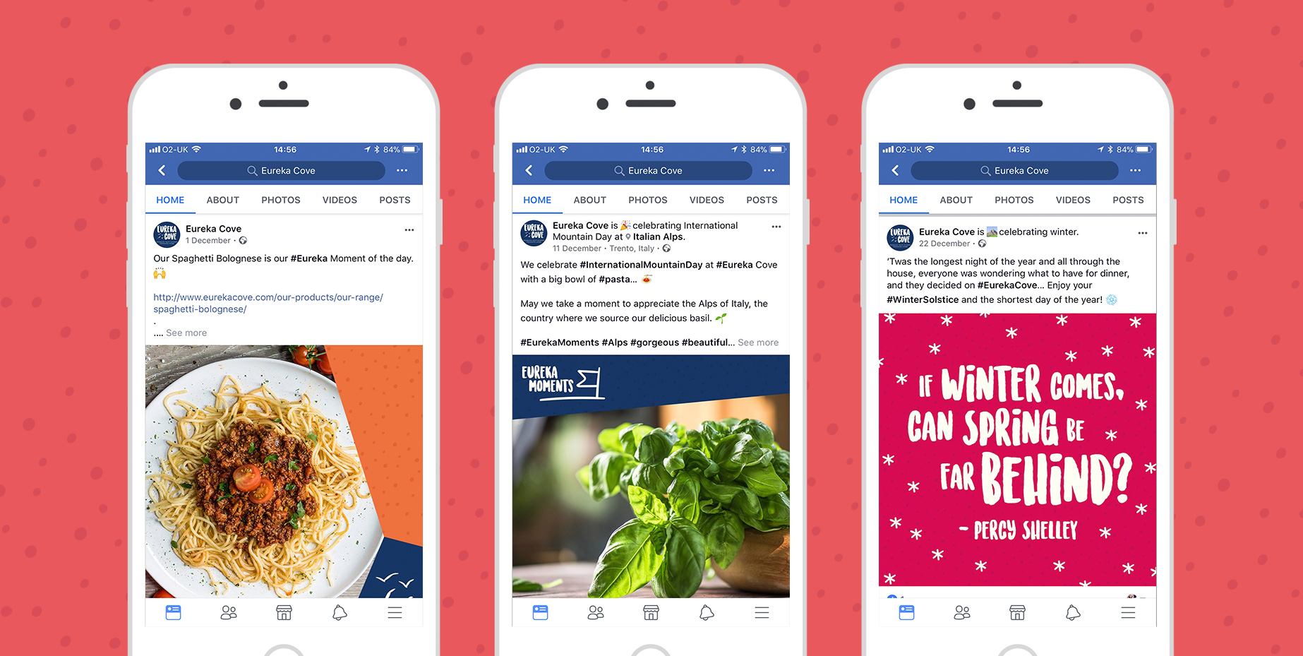 Social media design and management for food brands