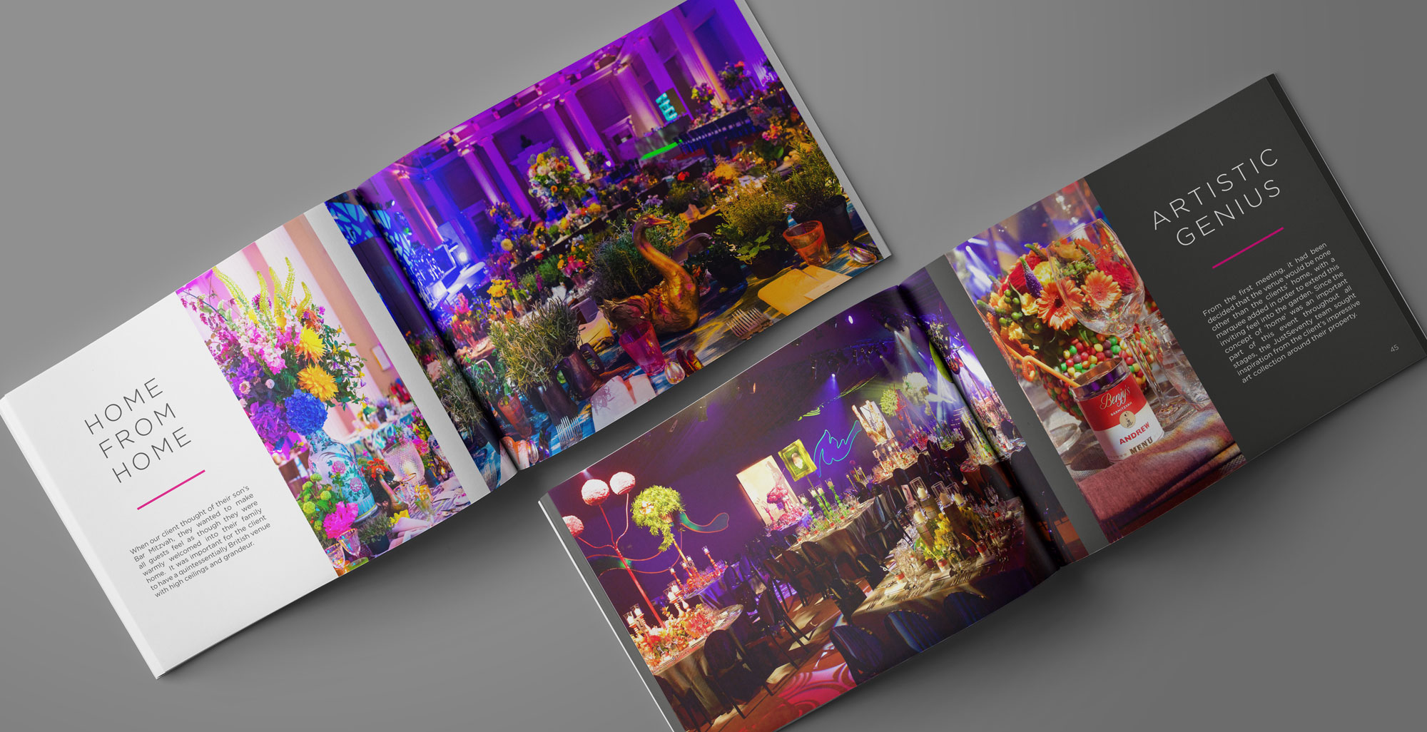 Brochure design for event company