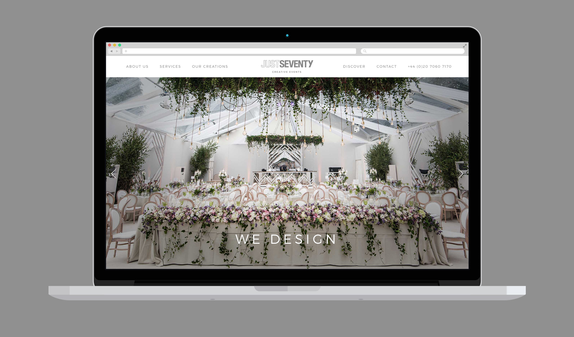 Website design and build for events business