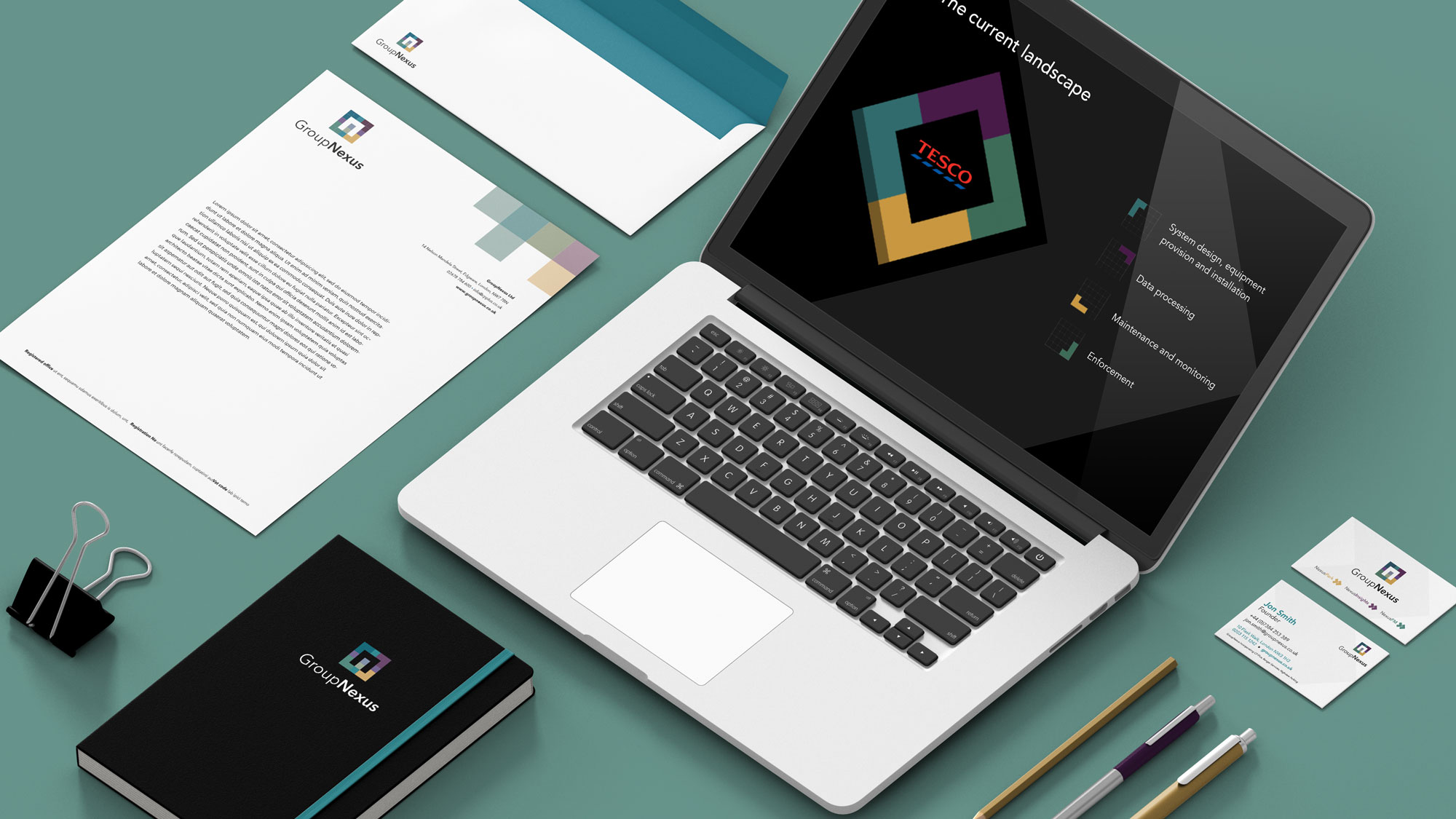 NexusMockup2 GroupNexus brand assets business to business branding